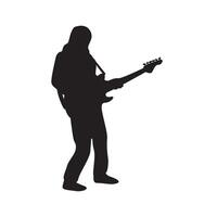 guitarist silhouette design. music player sign and symbol vector