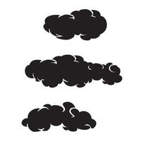 set of clouds silhouette design. weather sign and symbol. vector