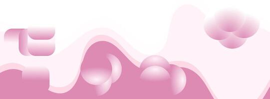 Pink Clouds and Bubbles vector