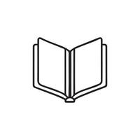 A book icon silhouette made with lines on white background vector