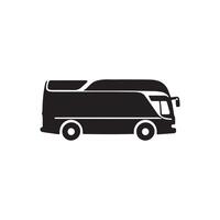 A big bus icon silhouette on white background vector