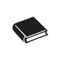 A book icon silhouette for knowledge on white background vector