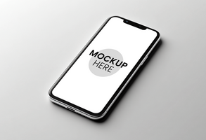 Editable phone mockup design, sleek and minimalist template, high-resolution screen for branding psd