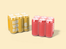 Soda Can Mockup 3D Realistic with Shrink Wrap psd