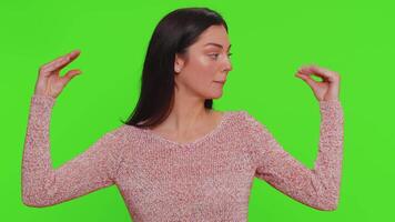 Woman showing blah blah gesture with hands, gossips, empty promises, lier, not interested in talking video