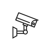 CCTV camera icon Outline illustration for web ui. Security camera icon. Surveillance camera. vector