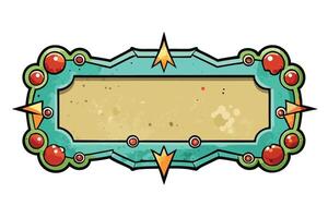 Colorful grunge style decorative frame with intricate designs, perfect for vintage themes, gaming elements, or creative border use vector