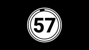 60 seconds countdown timer with circle count ideal for time management or countdown concepts video