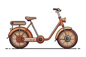 elegant retro bicycle with artistic style, bright colors, and classic design perfect for vintage transportation themes vector