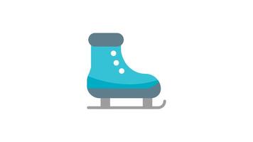 Ice Skate animated icon with alpha channel. Perfect for project and Explainer video