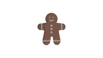 Gingerbread animated icon with alpha channel. Perfect for project and Explainer video