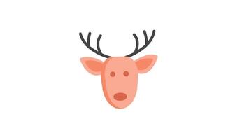 Reindeer animated icon with alpha channel. Perfect for project and Explainer video