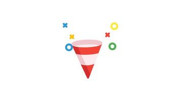 Confetti animated icon with alpha channel. Perfect for project and Explainer video
