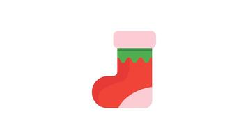 Christmas Sock animated icon with alpha channel. Perfect for project and Explainer video