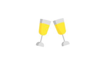 Champagne animated icon with alpha channel. Perfect for project and Explainer video