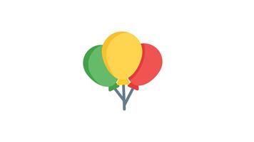 Balloons animated icon with alpha channel. Perfect for project and Explainer video