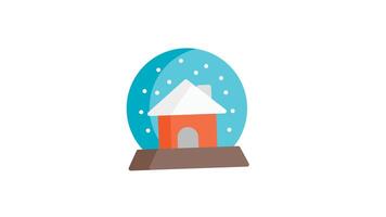 Snow Globe animated icon with alpha channel. Perfect for project and Explainer video
