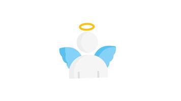 Angel animated icon with alpha channel. Perfect for project and Explainer video