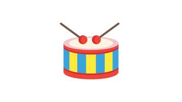 Drum animated icon with alpha channel. Perfect for project and Explainer video