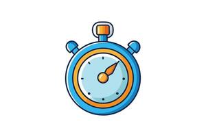 stopwatch illustration in playful style for creative use in time tracking, deadlines, and productivity related themes vector