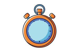 Fun stopwatch icon in bright colors, perfect for projects related to timing, efficiency, fitness, and sports design concepts vector