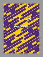 A purple and yellow abstract background with diagonal lines and shapes vector