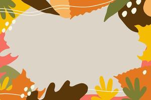 Colorful background of autumn leaves with place for text. vector