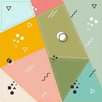 Colored geometric background. Memphis style. vector