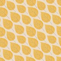 Seamless background with autumn leaves. Birch leaves on an isolated background. vector