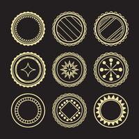Retro circular badge set for logo design and branding vector