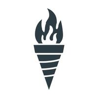 A flame icon on a white background vector