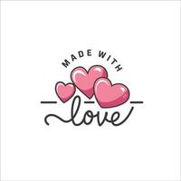 Made with Love Minimalist Logo Design vector