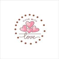 Glossy Pink Heart Logo for Love Centric Branding vector