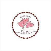 Charming Made with Love Logo for Branding vector