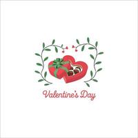 Valentine Design with Red Hearts and Bold Fonts vector