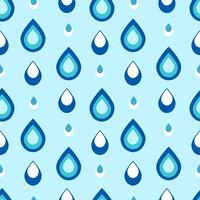 Seamless pattern with blue drops on a blue background vector