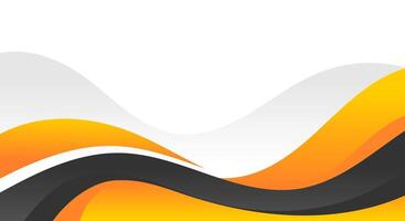 Wave yellow and black elegant background vector
