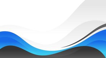 Wave blue and black elegant background vector