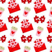 Decorate your space with colorful heart-themed patterns for special occasions vector