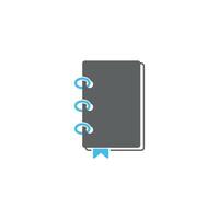 simple flat design illustration notebook, diary. vector