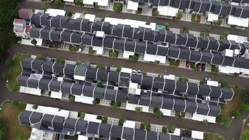 Aerial view of a row of houses in a residential area video