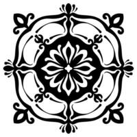 A vintage square frame illustration element. Floral symmetry border. Fit for banner, background, merchandise. Eps 10. vector