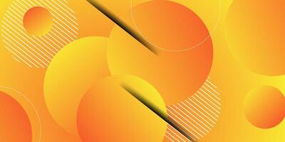 Abstract 3d background with bright orange gradient color background. Simple circle pattern element. Cool design. eps10 vector