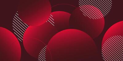 abstract bright red circle background template with shadow and red lines. Futuristic background with simple pattern design. eps10 vector