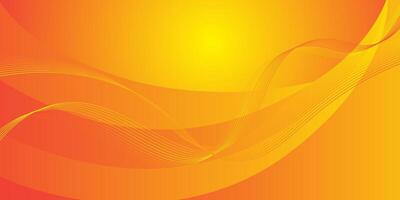 Modern orange geometric business banner design. Creative banner design with curved shapes and lines as template. Simple horizontal banner. Eps10 vector