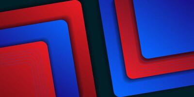 Abstract bright red and blue overlapping background template with square paper cut pattern. Popular background with shadow design. Eps10 vector