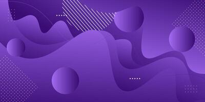 Colorful 3D wave shapes on dark background. Simple purple gradient texture background design. Eps 10 vector