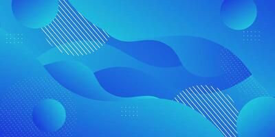 Abstract bright blue geometric 3D background. Blue wavy color background with circle pattern design. Fluid shape composition. eps10 vector