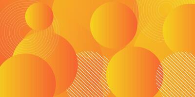 Abstract 3d background with bright orange gradient color background. Simple circle pattern element. eps10 vector