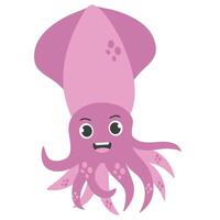 Flat Map Skills Squid illustration vector